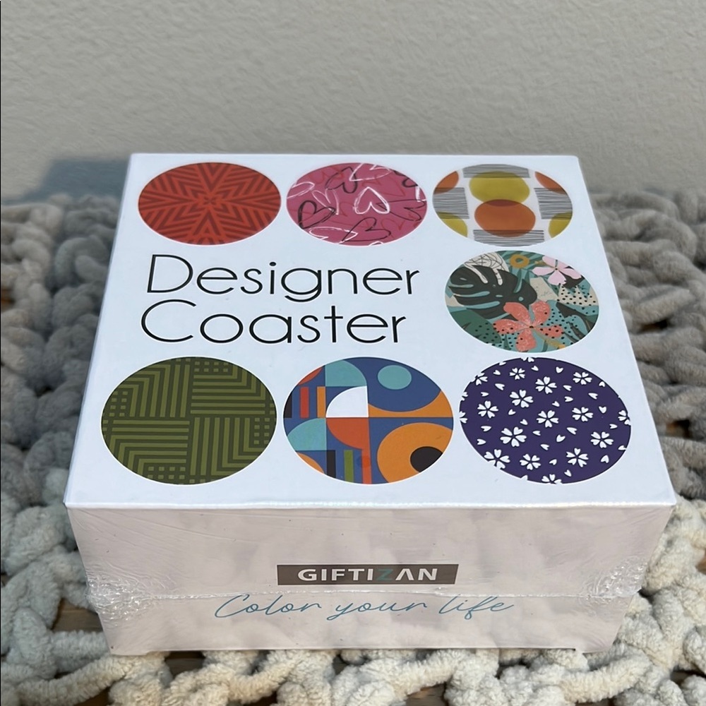 NWOT Designer Coaster Set with Nordic Design